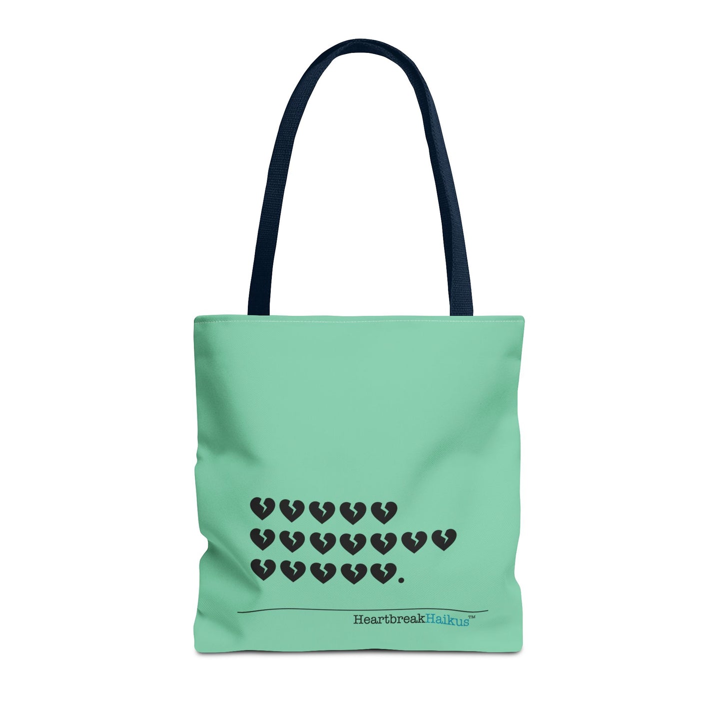 "Hieroglyph Heartbreak Haiku" Tote Bag (in Spearmint)