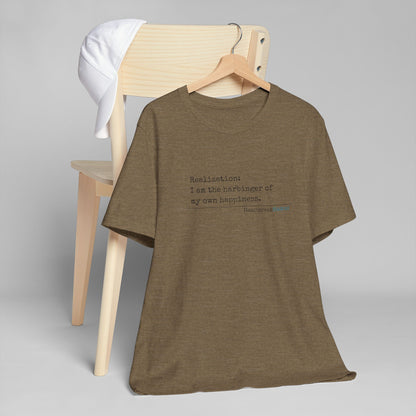 This classic unisex jersey short sleeve tee fits like a well-loved favorite. Soft cotton and quality print make users fall in love with it over and over again. These t-shirts have-ribbed knit collars to bolster shaping. The shoulders are tapered for a bet