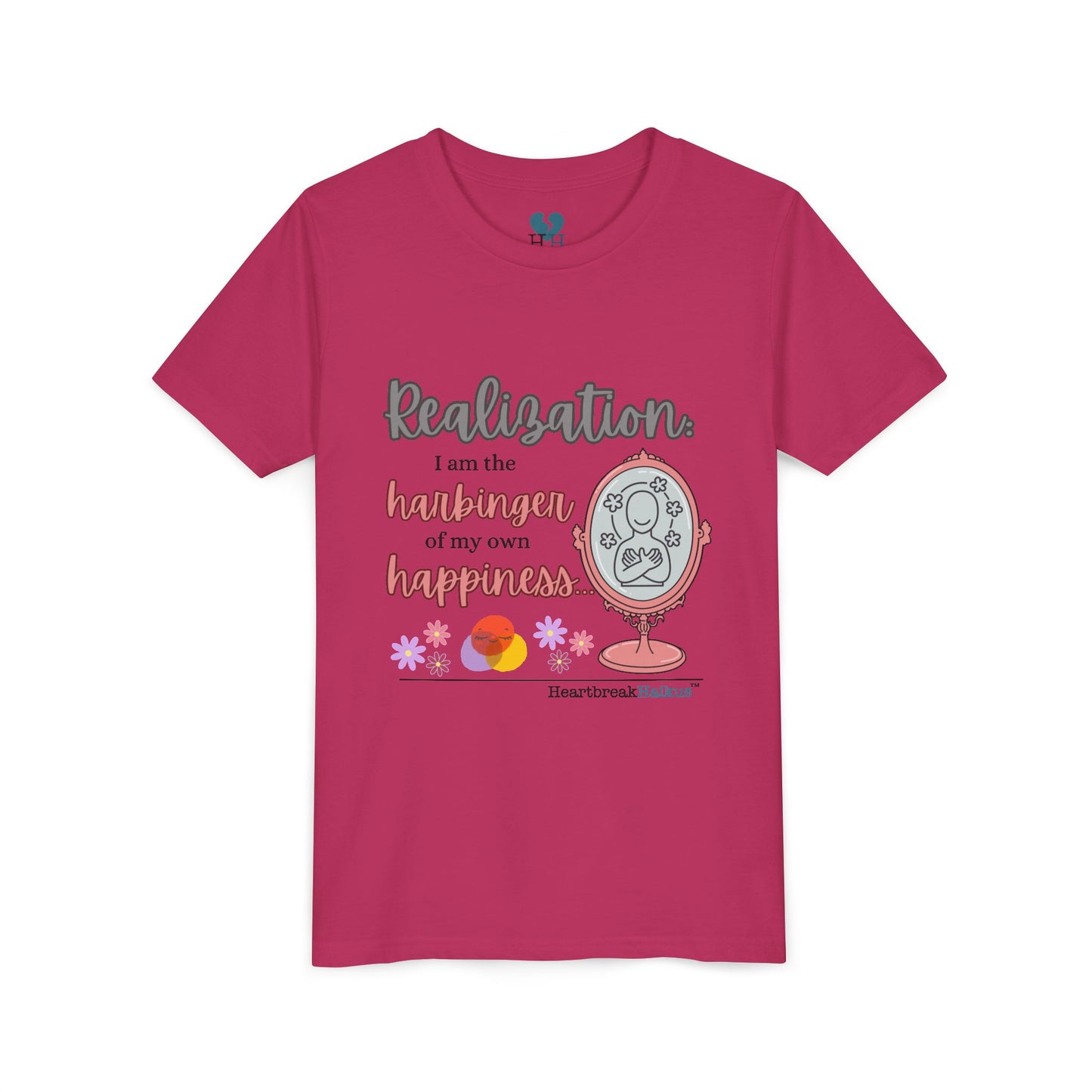 Harbinger of Happiness Haiku - Youth Medium-Weight Happiness Tee