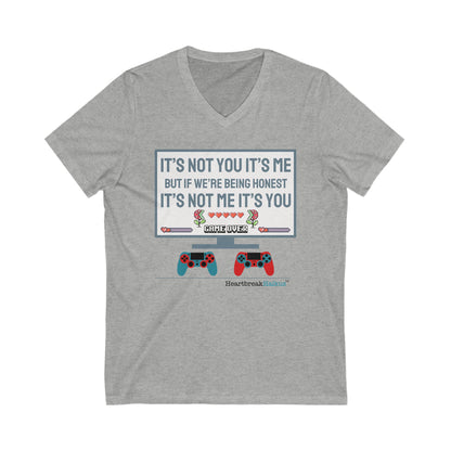 it's not you/me... -  Unisex Jersey Short Sleeve V-Neck Tee