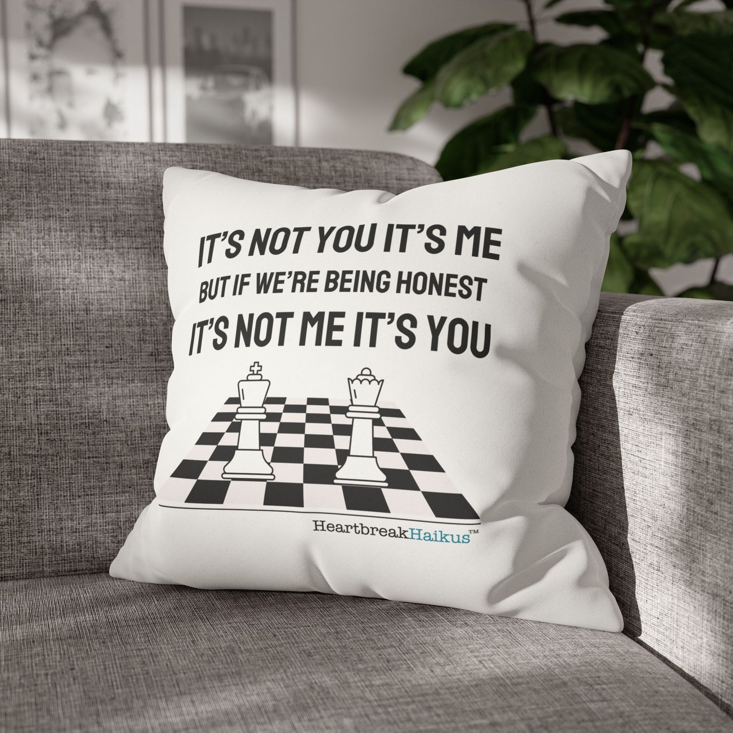 "It's not you/me...." Faux Suede Square Pillowcase
