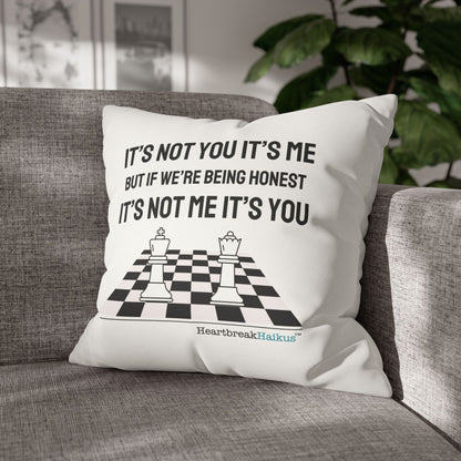 "It's not you/me...." Faux Suede Square Pillowcase