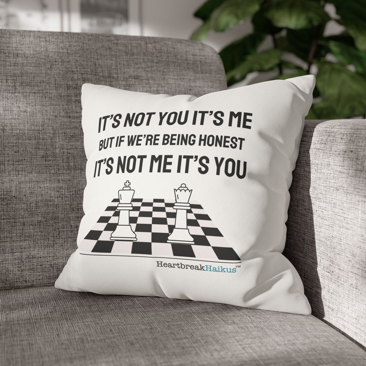 "It's not you/me...." Faux Suede Square Pillowcase