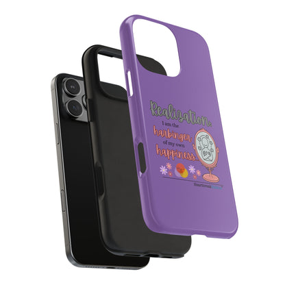 Harbinger of Happiness Tough Phone Cases (purple) available for iPhone 11-16 or Samsung Galaxy S21-S24