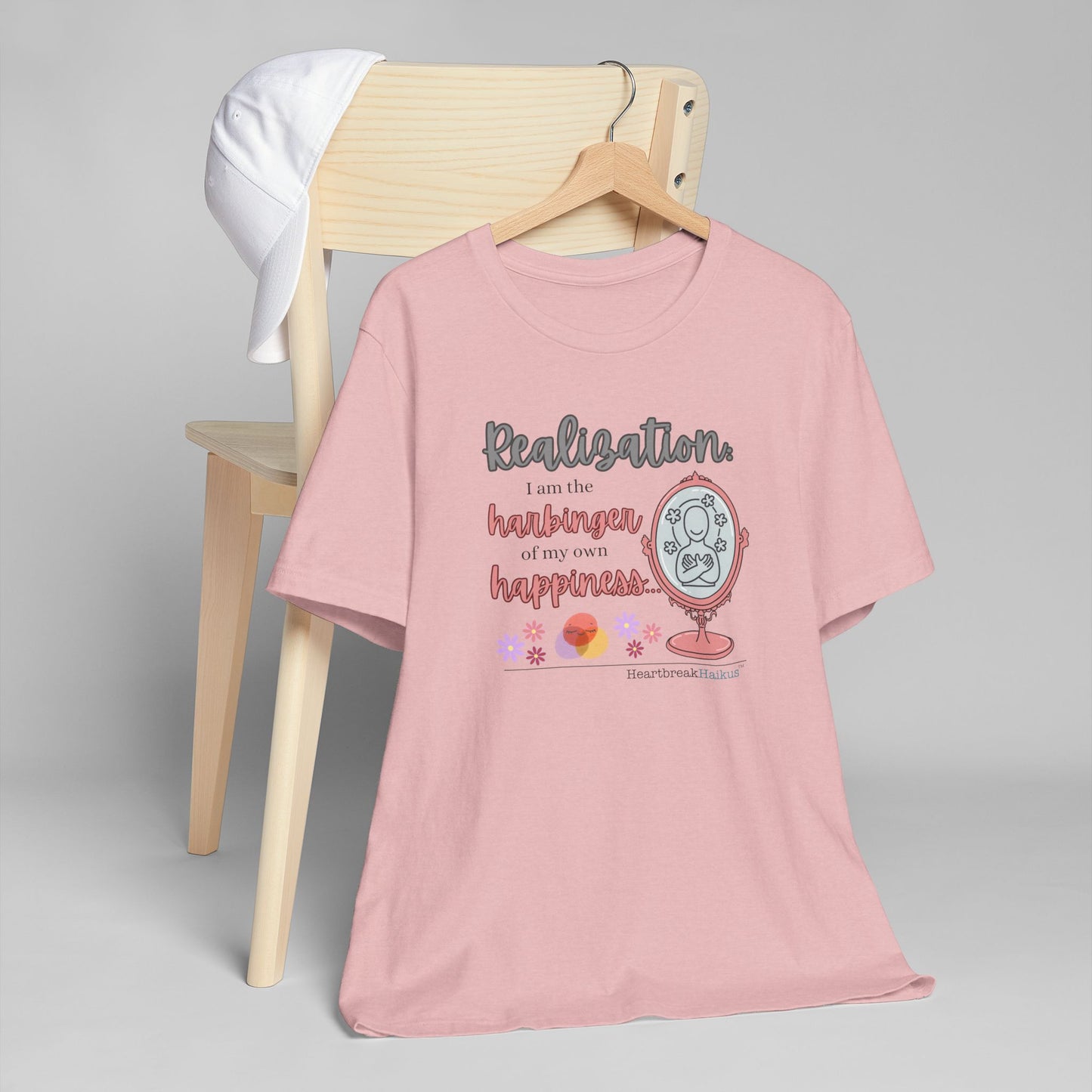 Harbinger of Happiness Haiku - Lightweight Jersey T-Shirt