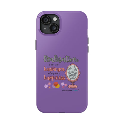 Harbinger of Happiness Tough Phone Cases (purple) available for iPhone 11-16 or Samsung Galaxy S21-S24