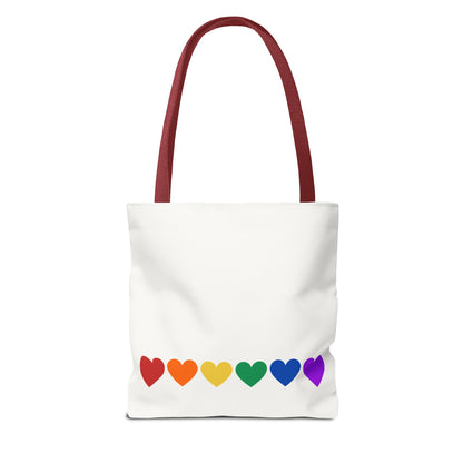 Rainbow Hearts Tote Bag (Single Row) - Only Hearts Collection
