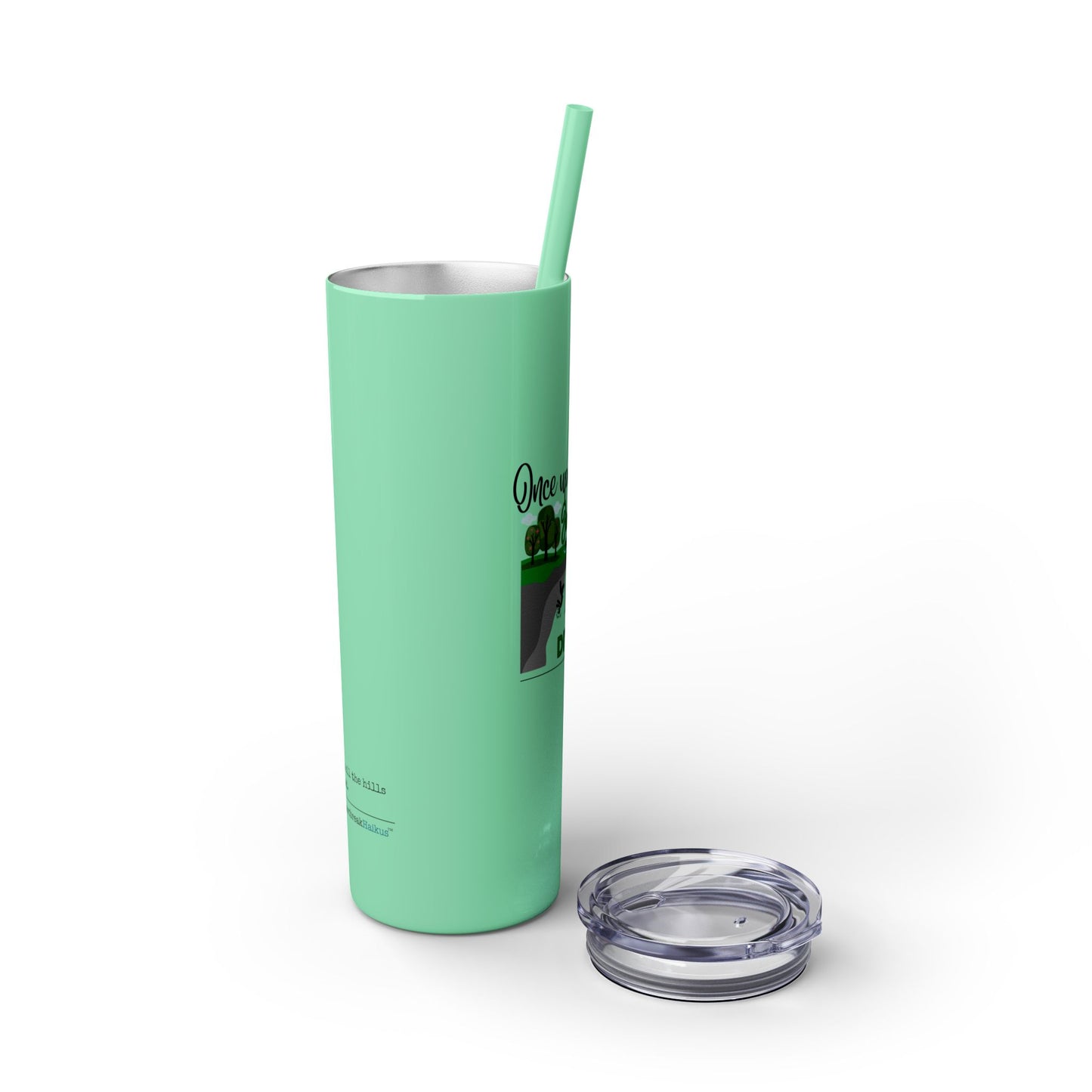 Jack and Jill Divorced Haiku - Skinny Venti Tumbler with Eco-Friendly, Reusable, Matching Straw, 20oz