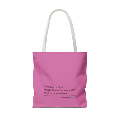 Prince Charming's Poison Kisses Haiku - Tote Bag (Dual-sided print in Candy Pink)