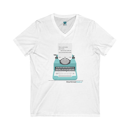 Heal Yourself with Words Haiku - Jersey Short Sleeve V-Neck Tee