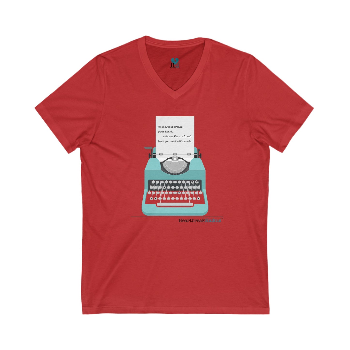 Heal Yourself with Words Haiku - Jersey Short Sleeve V-Neck Tee