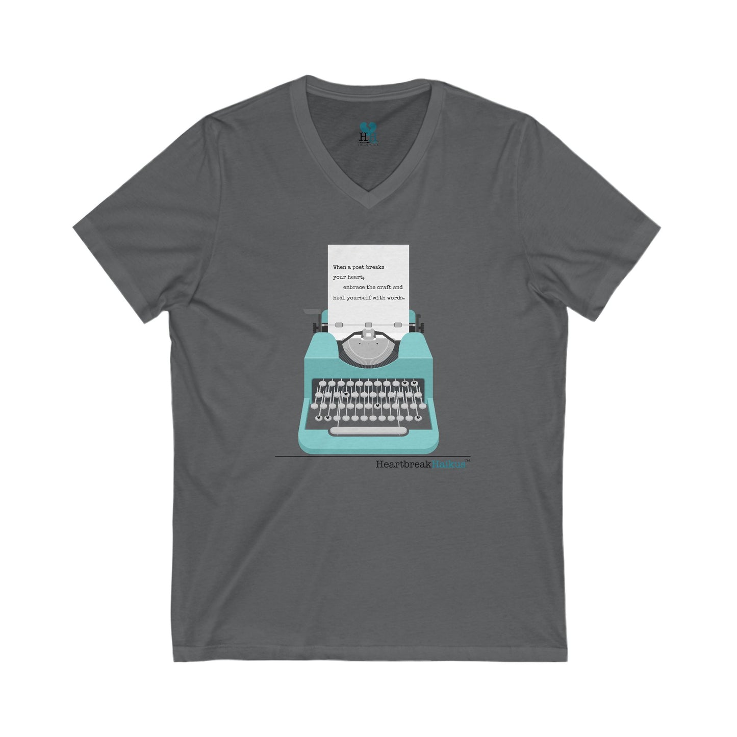 Heal Yourself with Words Haiku - Jersey Short Sleeve V-Neck Tee