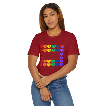 It's Not Me/You Haiku - Unisex Jersey T-Shirt  (Rainbow Hearts Collection)