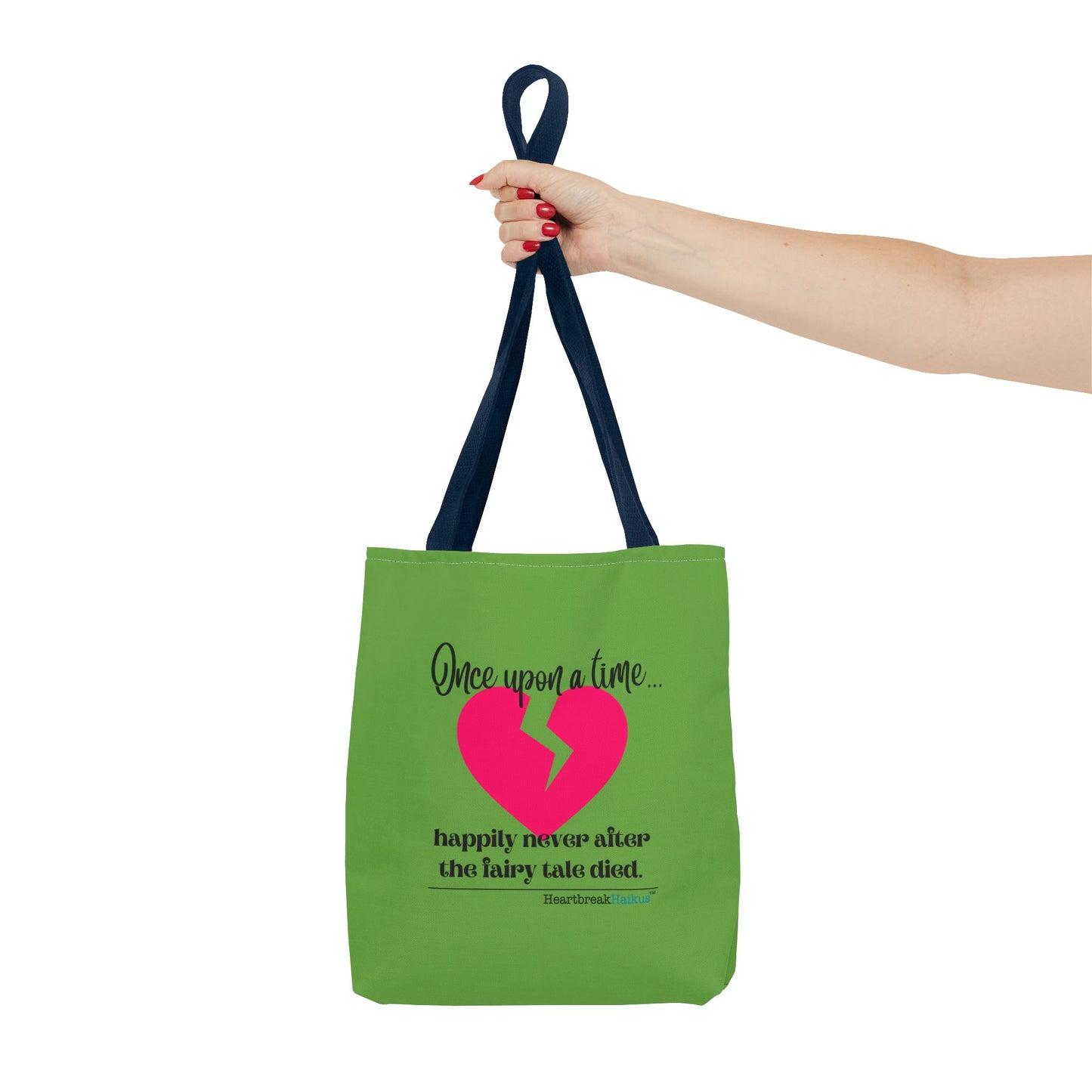 The Fairy Tale Died Haiku - Tote Bag (Dual-sided print in Wicked Green)