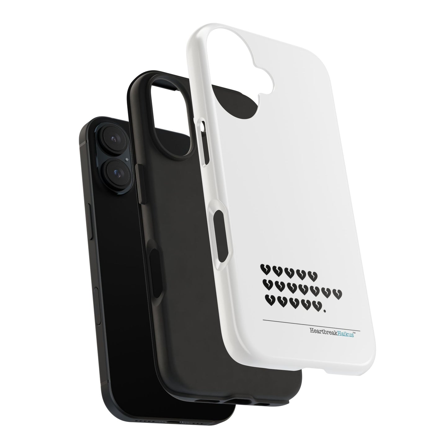 Hieroglyph Heartbreak Haiku Tough Phone Cases (white)