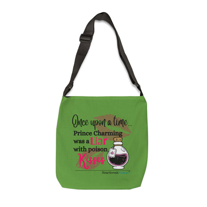 Prince Charming's Poison Kisses Haiku - Adjustable Tote Bag in Wicked Green