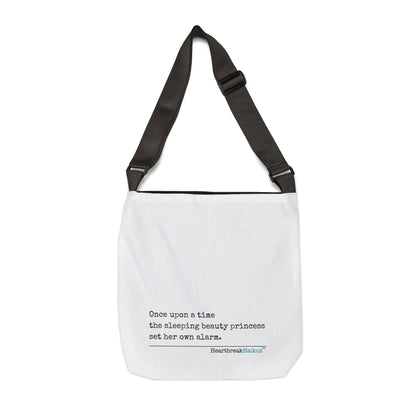 Sleeping Beauty's Alarm Haiku. Adjustable Tote Bag