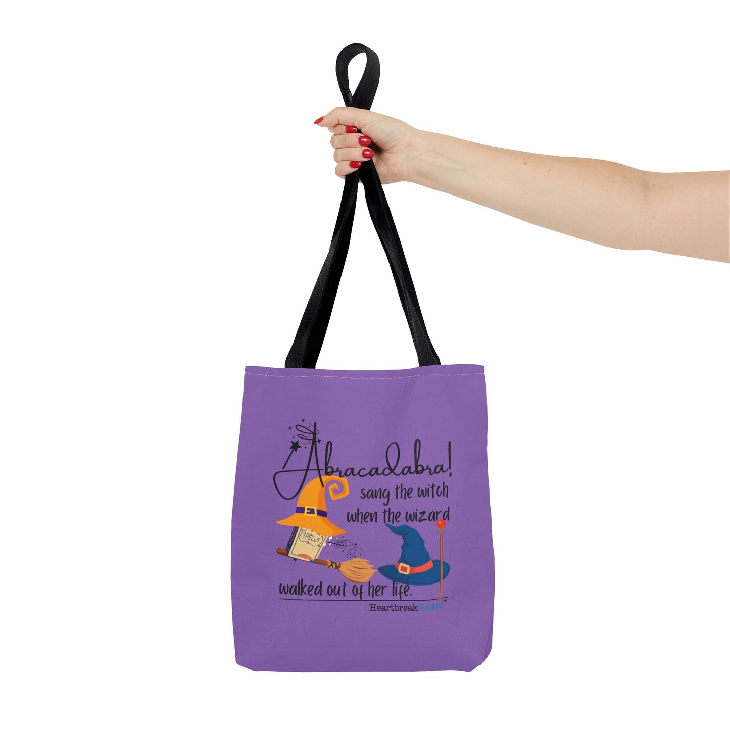 Abracadabra Sang the Witch Haiku - Tote Bag (Dual-sided print in Purple Grape)