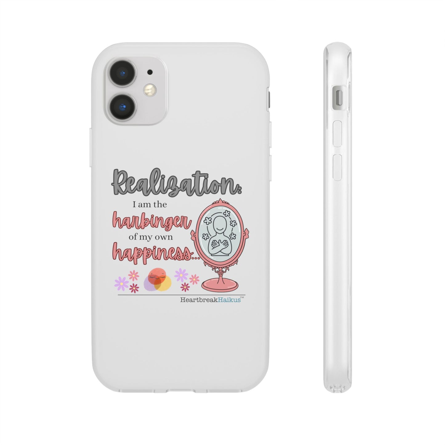 Harbinger of Happiness Haiku - Semi-Transparent Flexible iPhone Case