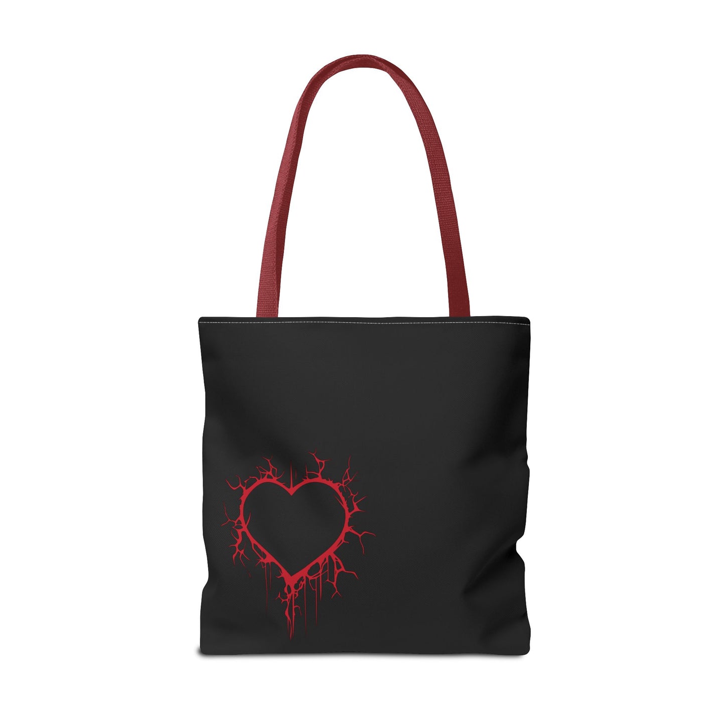 Cracked Heart Tote Bag (in Crimson) - (The Only Hearts Collection)