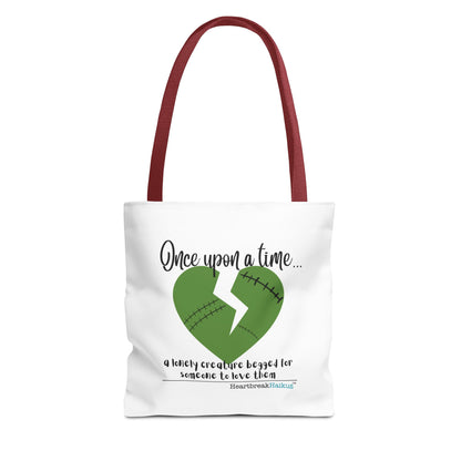 A Lonely Creature Begged Frankenstein Haiku - Tote Bag (Dual-sided print in Snow White)