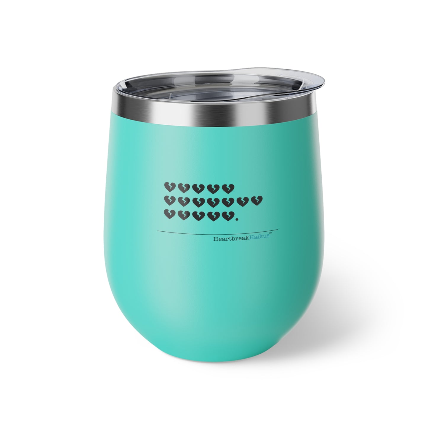 "hieroglyph heartbreak haiku." Copper Vacuum Insulated Cup or Wine Tumbler , 12oz