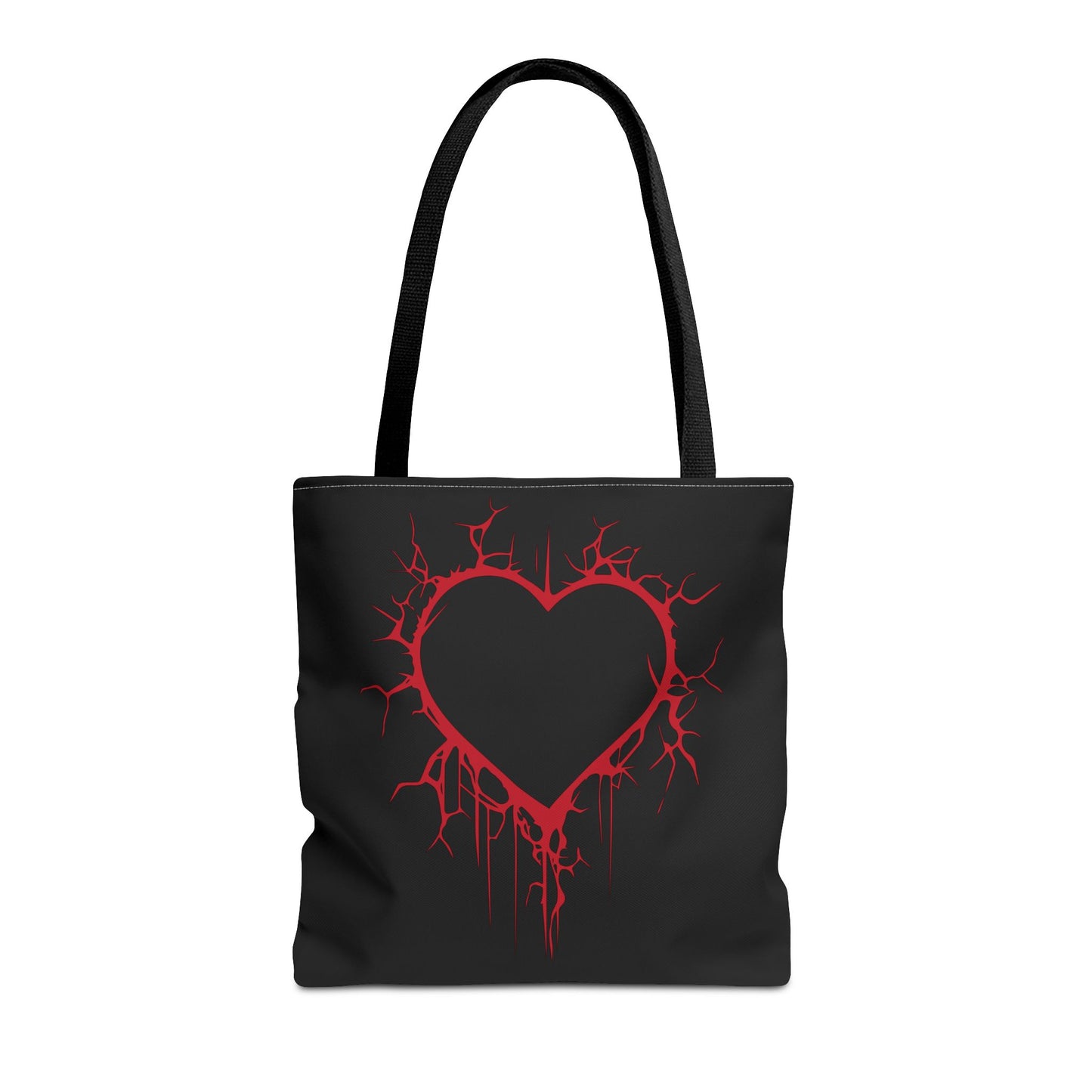 Cracked Heart Tote Bag (in Crimson) - (The Only Hearts Collection)
