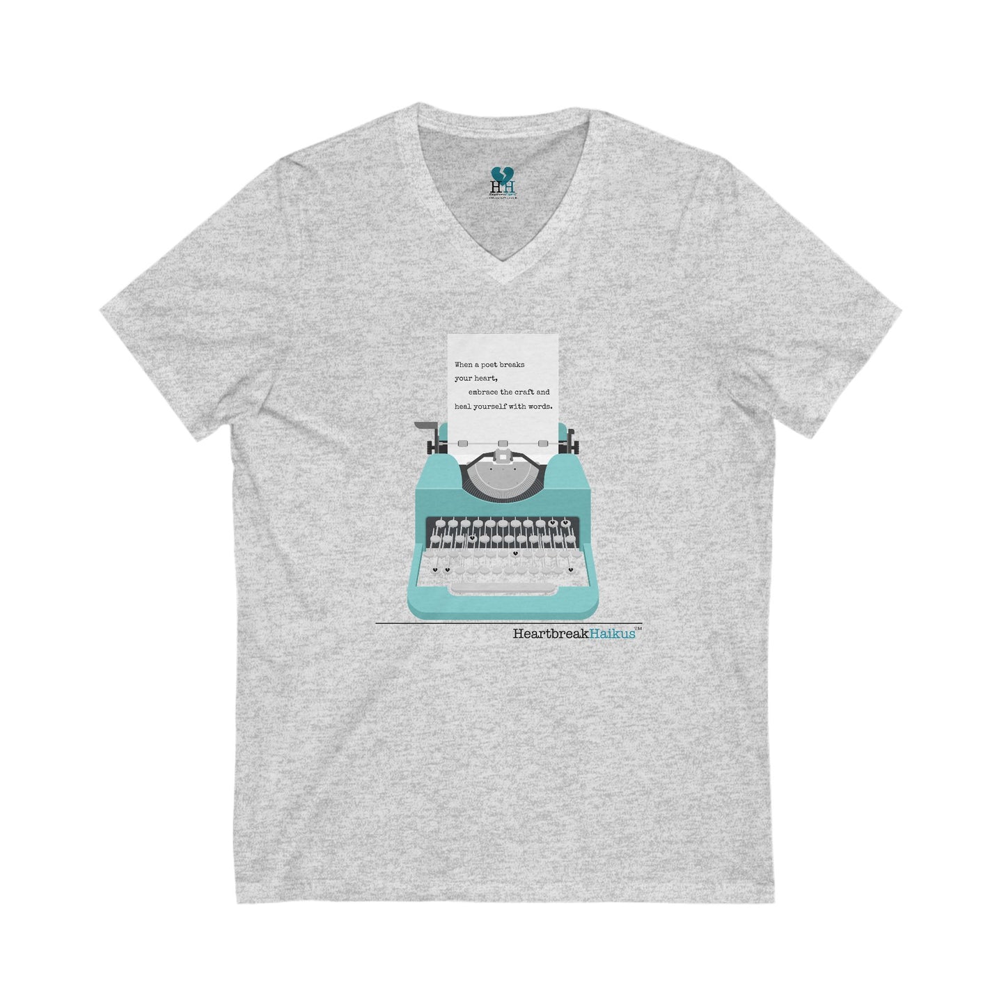 Heal Yourself with Words Haiku - Jersey Short Sleeve V-Neck Tee