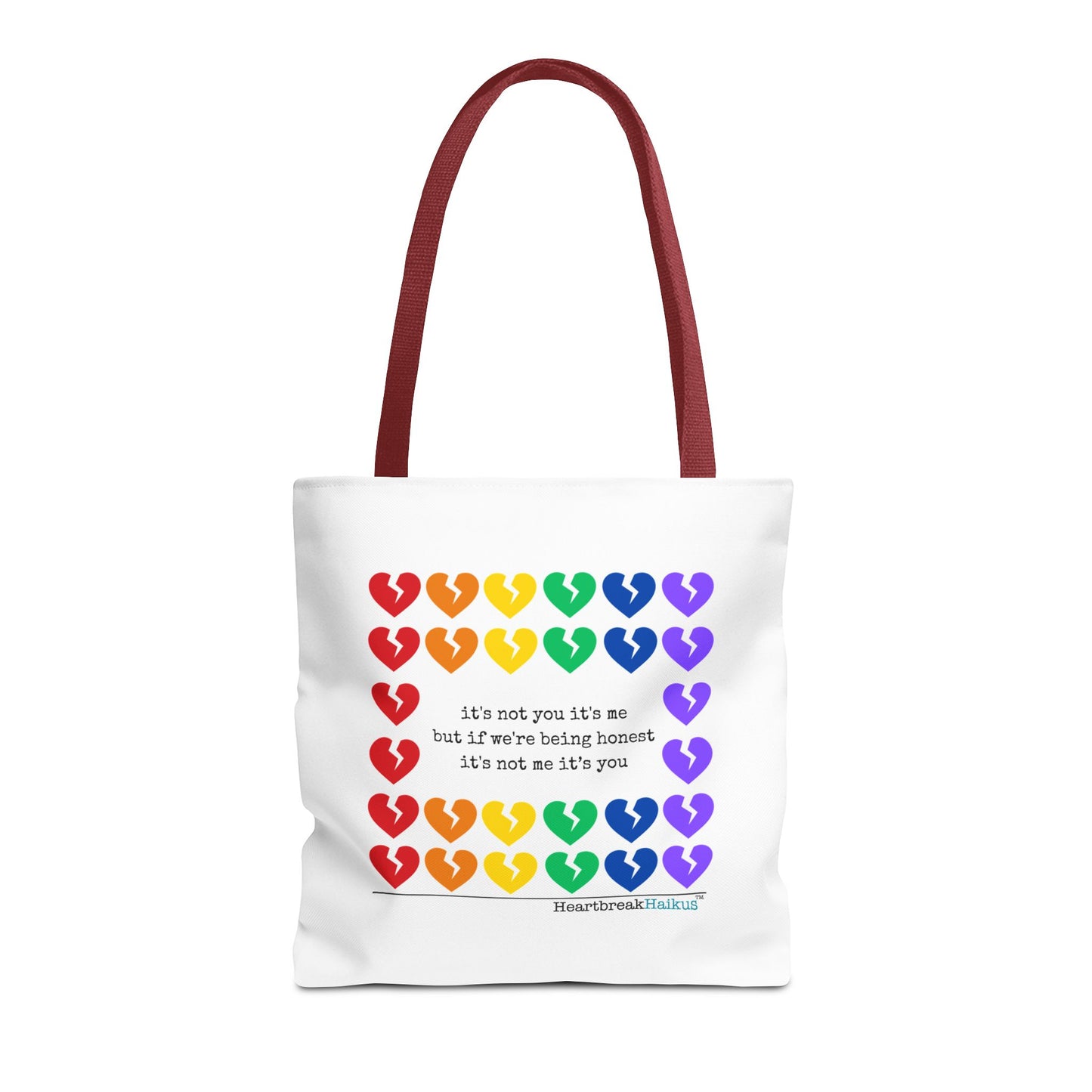 It's Not You/Me Haiku - Tote Bag (Rainbow Hearts Collection)