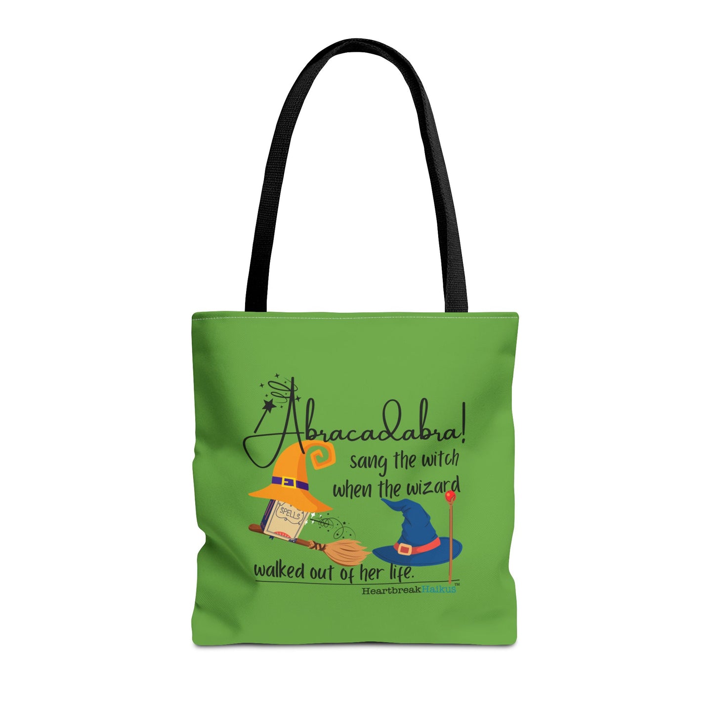 Abracadabra Sang the Witch Haiku - Tote Bag (Dual-sided print in Avocado Green)