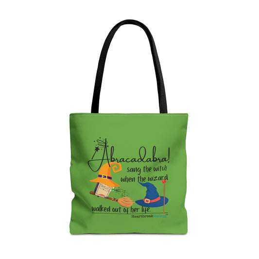 Abracadabra Sang the Witch Haiku - Tote Bag (Dual-sided print in Avocado Green)