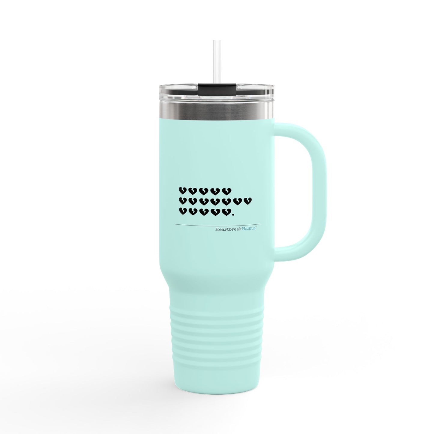 Hieroglyph Heartbreak Haiku - Insulated Travel Mug, 40oz