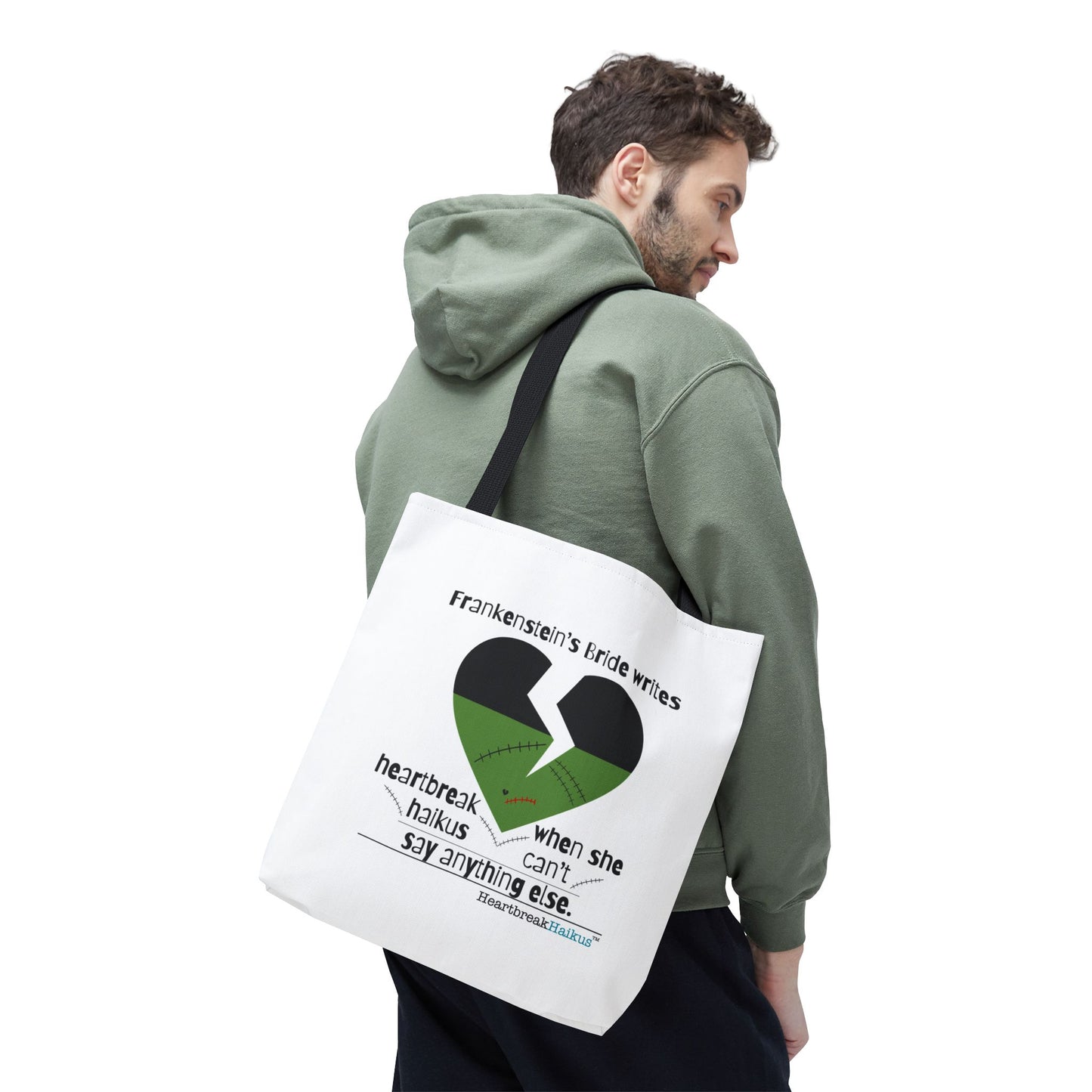 Frankenstein's Bride Writes Heartbreak Haikus - Tote Bag (Dual-sided print in Snow White)