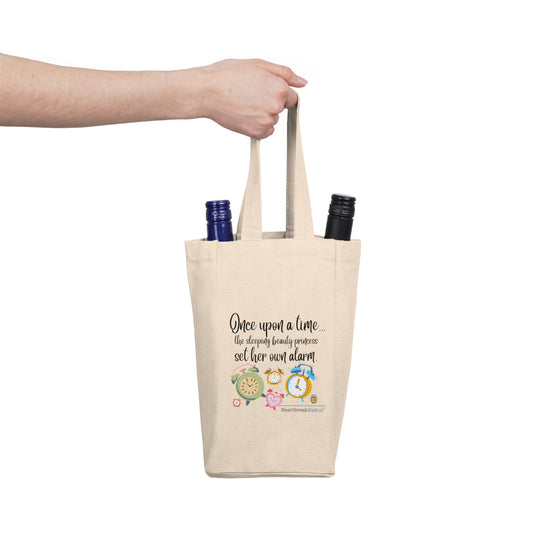 Sleeping Beauty's Alarm Haiku - Double Wine Tote Bag