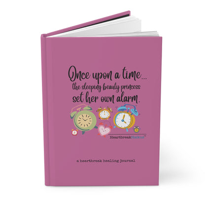 "Sleeping Beauty's Alarm." Hardcover Journal (Dual-Design, Matte Finish) in Light Pink