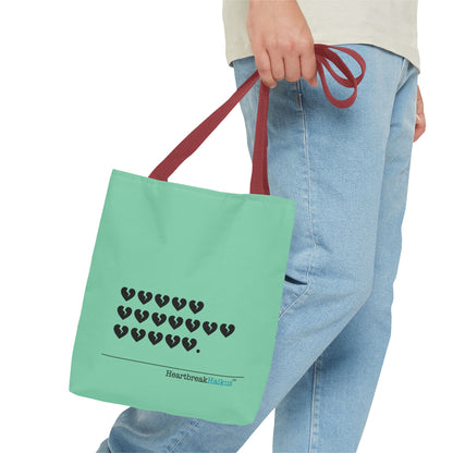 "Hieroglyph Heartbreak Haiku" Tote Bag (in Spearmint)