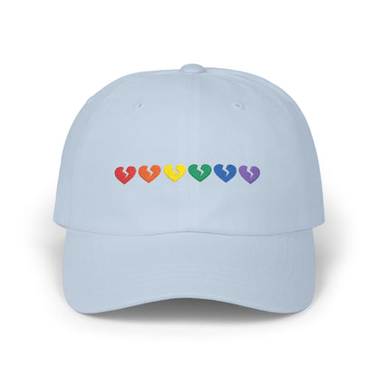 Only Hearts Collection - Embroidered Classic Adjustable Cap (Rainbow Heartbreak Collection)