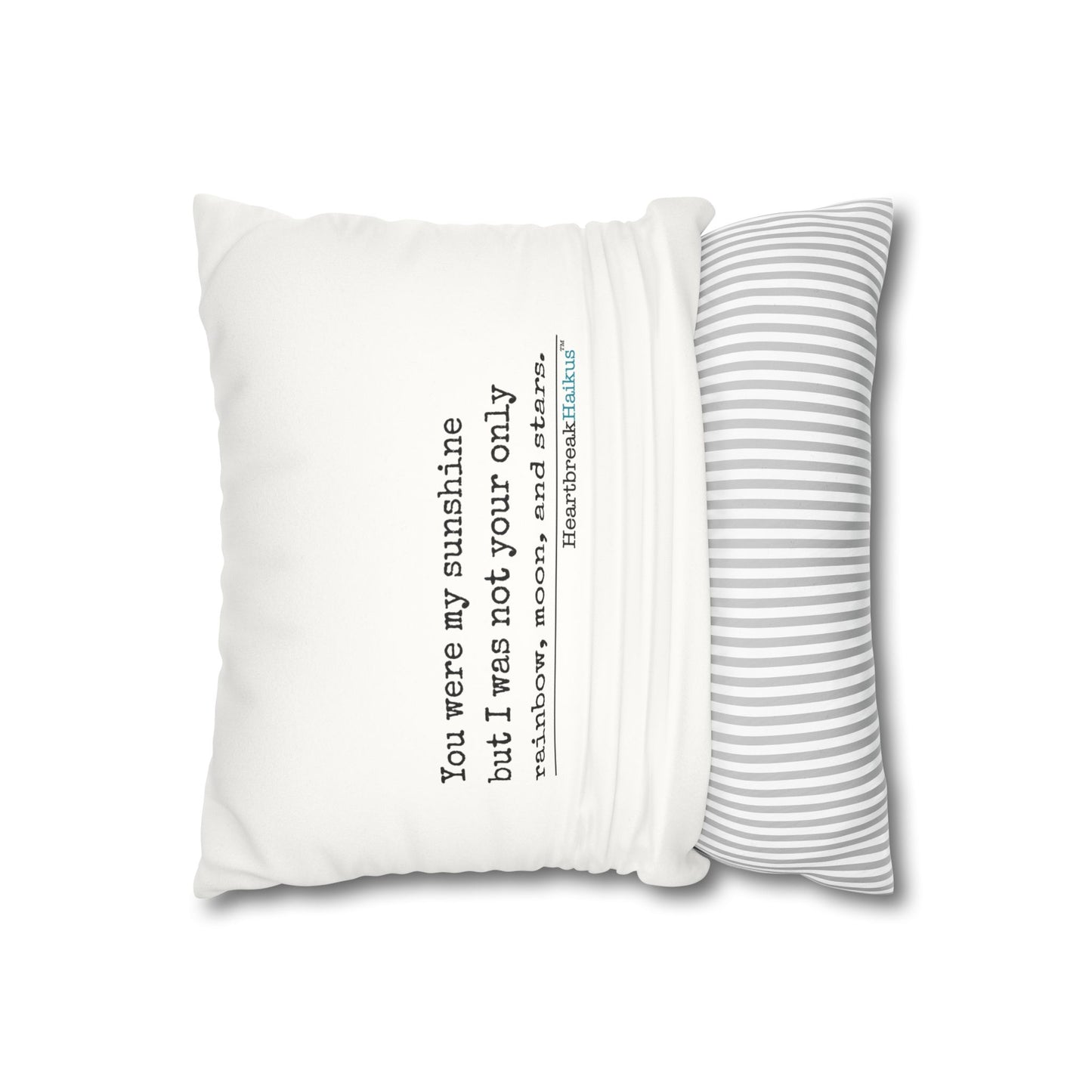 You Were My Sunshine Haiku - Faux Suede Square Pillowcase