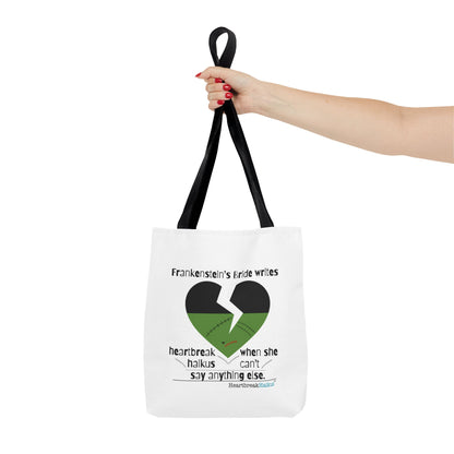 Frankenstein's Bride Writes Heartbreak Haikus - Tote Bag (Dual-sided print in Snow White)