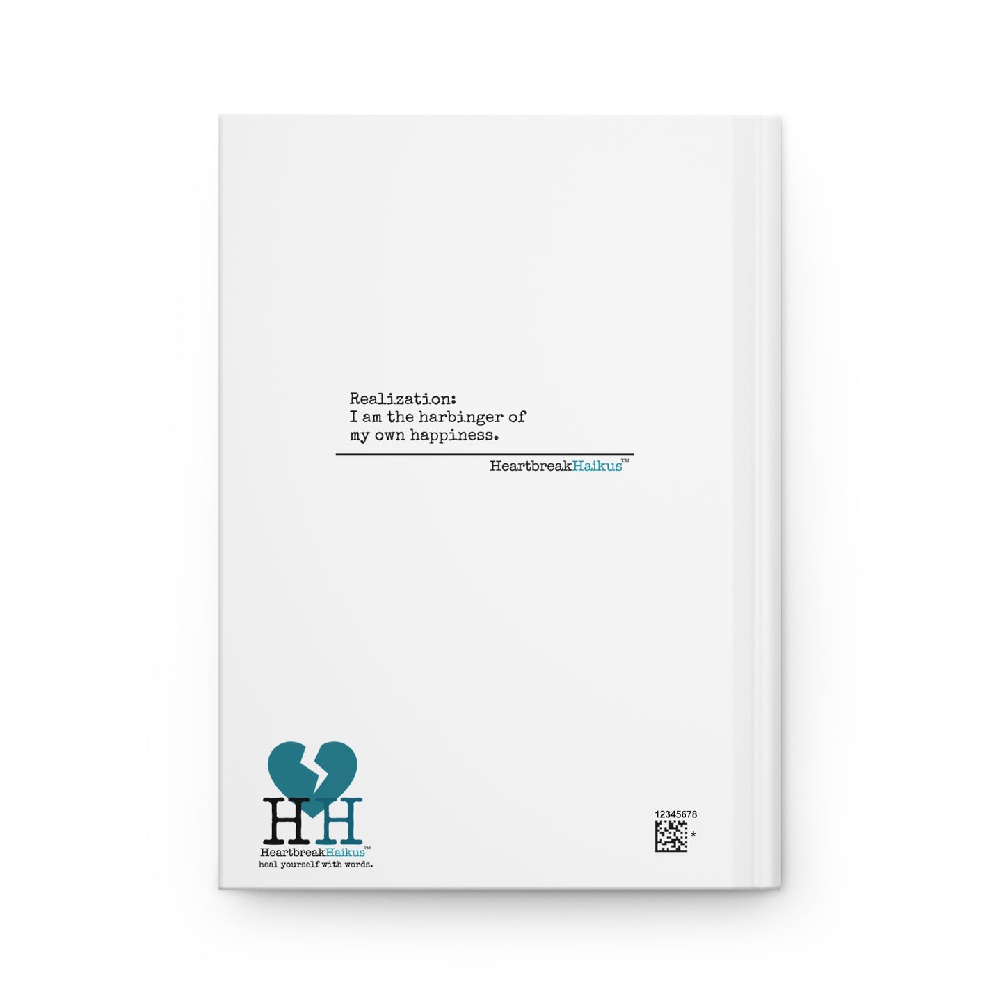 Harbinger of Happiness Haiku - Hardcover Journal in White