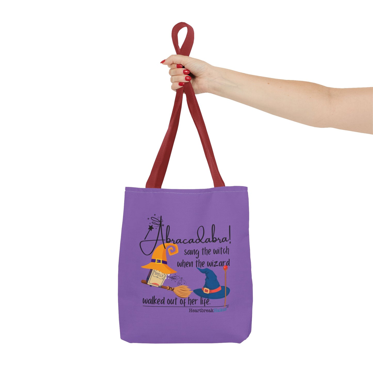 Abracadabra Sang the Witch Haiku - Tote Bag (Dual-sided print in Purple Grape)