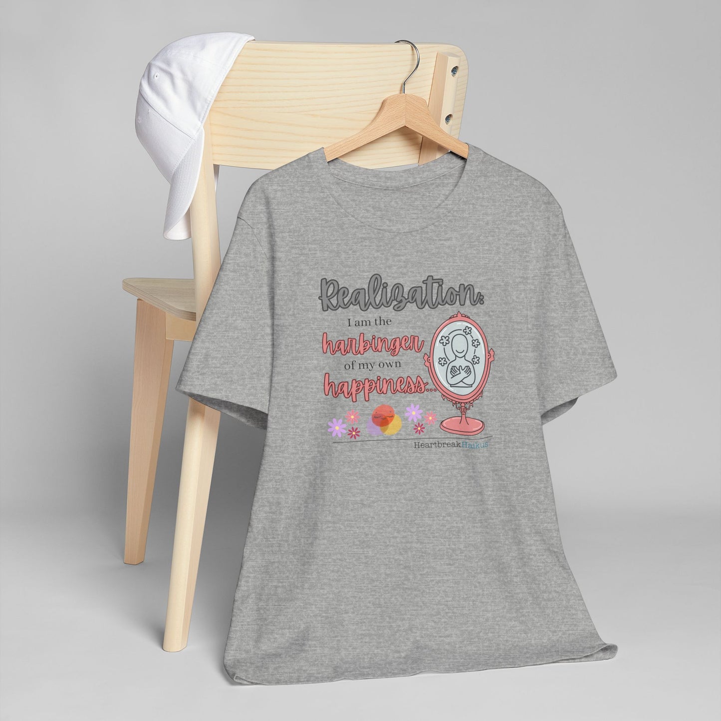 Harbinger of Happiness Haiku - Lightweight Jersey T-Shirt
