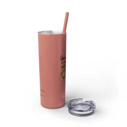 Sleeping Beauty's Alarm Haiku - Skinny Venti Tumbler with Eco-Friendly, Reusable, Matching Straw, 20oz