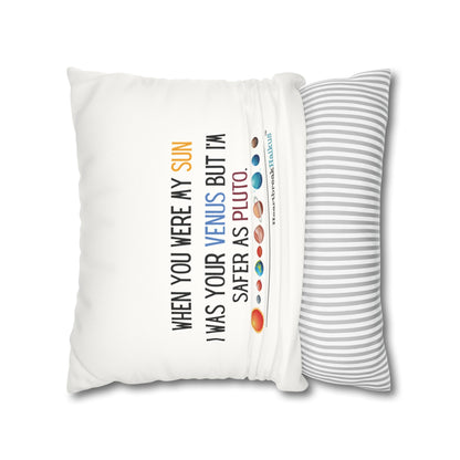 Safer as Pluto Haiku - Faux Suede Square Pillowcase