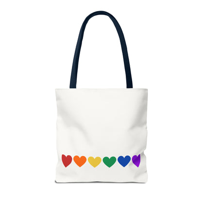 Rainbow Hearts Tote Bag (Single Row) - Only Hearts Collection