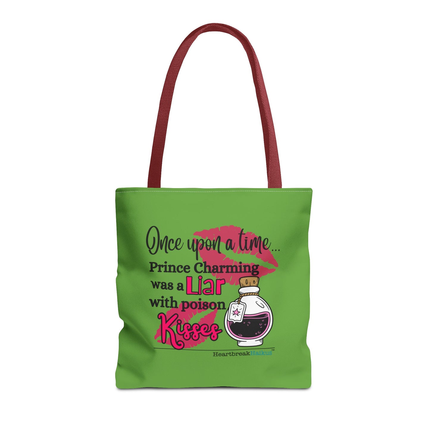 Prince Charming's Poison Kisses Haiku - Tote Bag (Dual-sided print in Wicked Green)