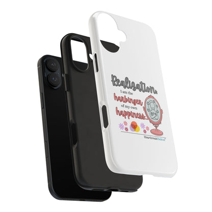 Harbinger of Happiness Tough Phone Cases (white), iPhone 11-16 or Samsung Galaxy S21-S24
