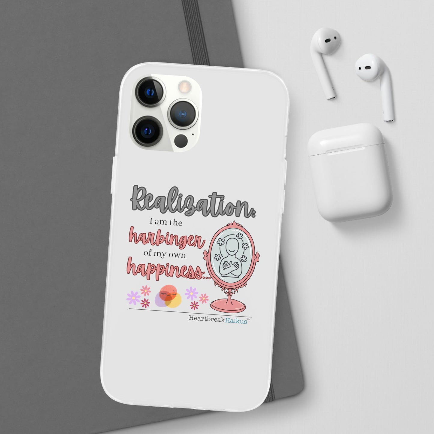 Harbinger of Happiness Haiku - Semi-Transparent Flexible iPhone Case