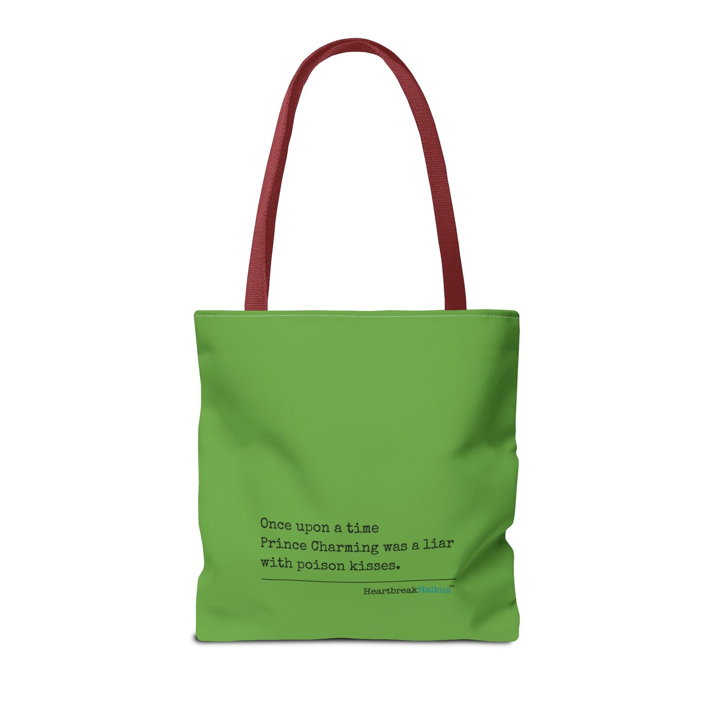 Prince Charming's Poison Kisses Haiku - Tote Bag (Dual-sided print in Wicked Green)
