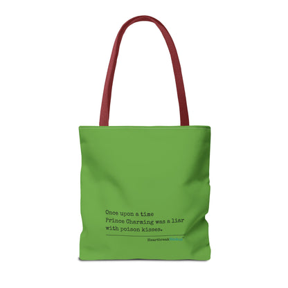 Prince Charming's Poison Kisses Haiku - Tote Bag (Dual-sided print in Wicked Green)